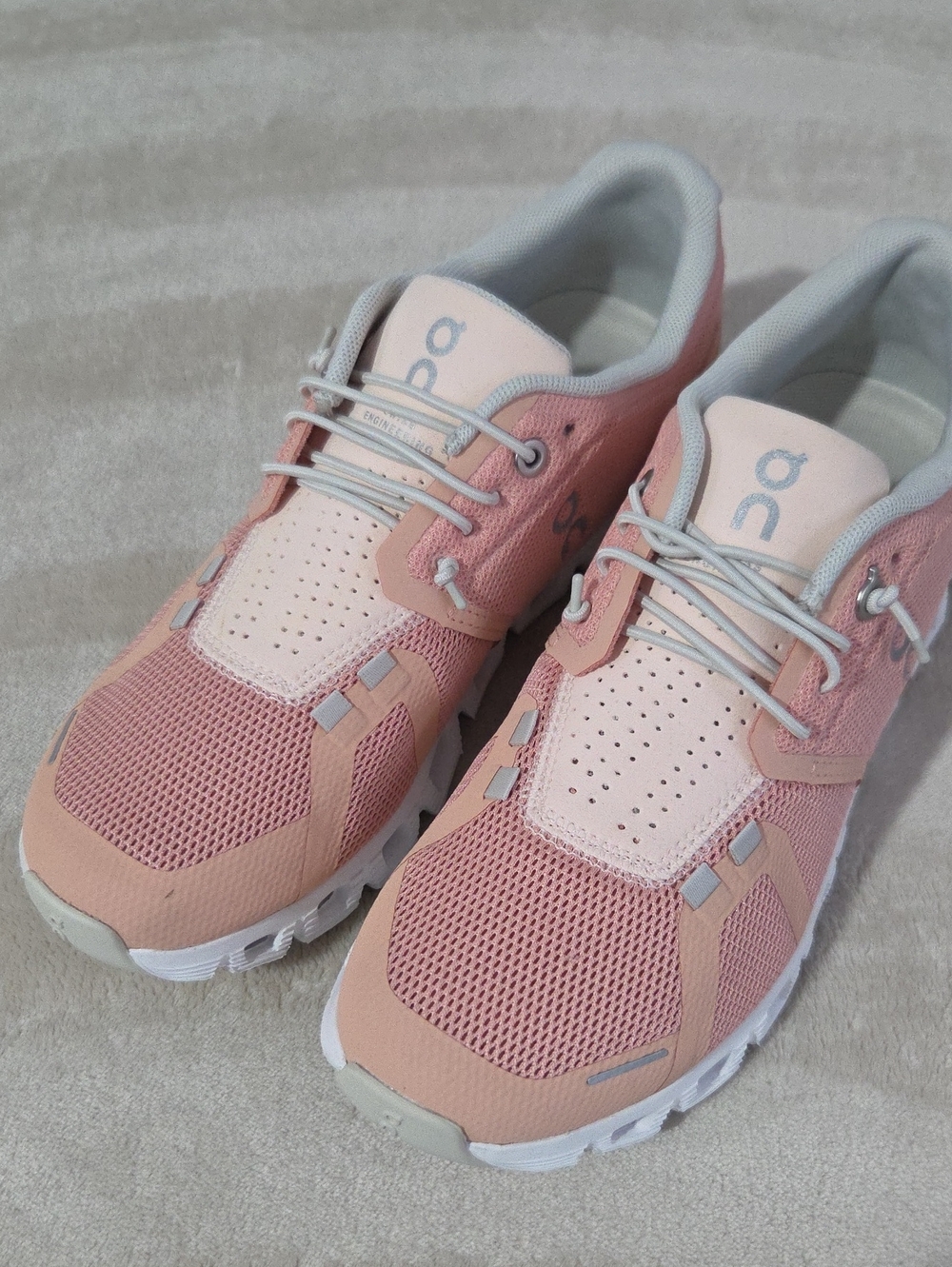 On Running Women’s Pink Athletic Sneakers with Light Gray Accents